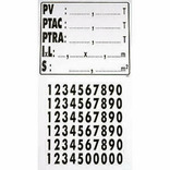 plaque de tare adhésive 145 x 125 mm